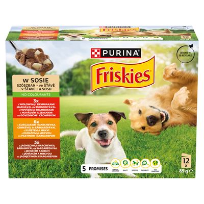 Friskies Purina szószos válogatás nedves kutyaeledel 12 x 85 g (1020 g)