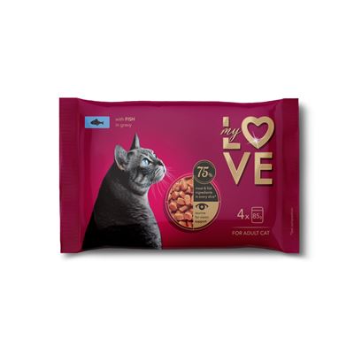 my LOVE Felnőtt Macska Alutasak Csomag – Hal (4×85 g)