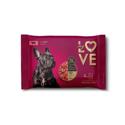 my LOVE Teljes Értékű Kutya Alutasak Marhával (4×0,1 kg), 0,4 kg