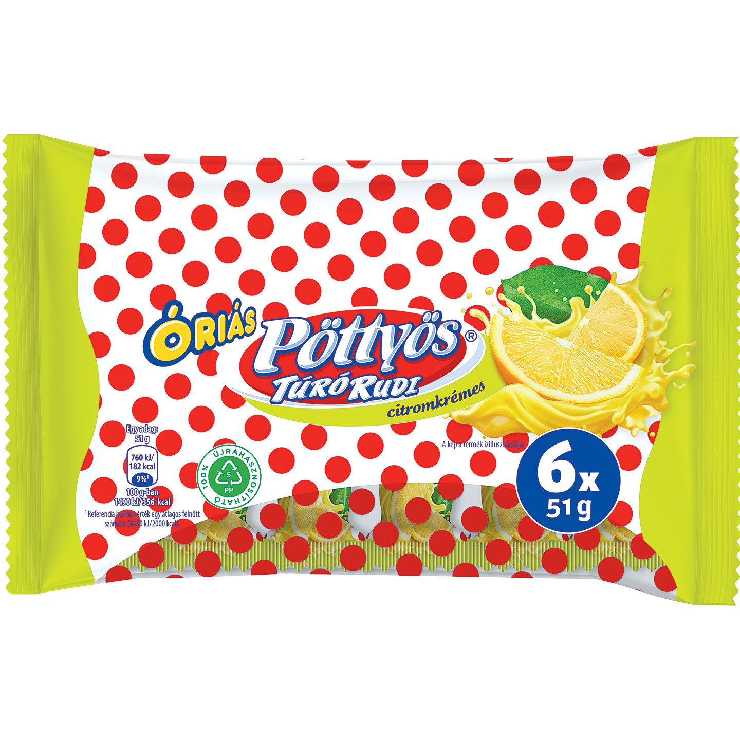 Pöttyös Túró Rudi Citromkrémes Multipack