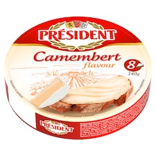 Président Camembert ízű, félzsíros, kenhető, ömlesztett sajtkészítmény 8 x 17,5 g (140 g)