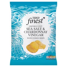 Finest tengeri só és Chardonnay borecet ízű hullámos burgonyachips 150 g