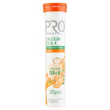 Pro Formula narancsízű pezsgőtabletta kalciummal, D-vitaminnal és K-vitaminnal 20 db 80 g