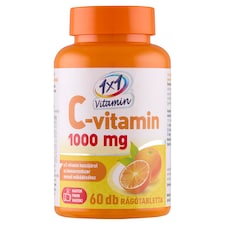 1x1 Vitamin C-vitamin 1000 mg narancsízű étrend-kiegészítő rágótabletta 60 x 1800 mg (108 g)