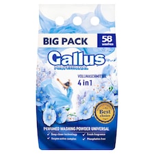 Gallus Professional 4in1 univerzális mosópor fehér és színes ruhákhoz 58 mosás 3,2 kg