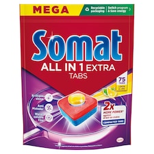 Somat All in One Extra Lemon & Lime mosogatógép tabletta 75 db