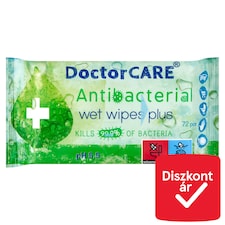 DoctorCare antibakteriális nedves törlőkendő plusz 72 db