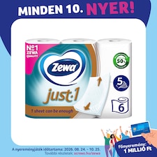 Zewa Just 1 toalettpapír 5 rétegű 6 tekercs