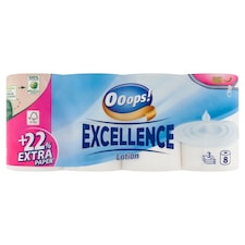 Ooops! Excellence Lotion toalettpapír 3 rétegű 8 tekercs
