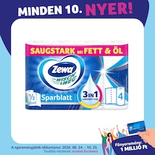 Zewa Wisch & Weg Sparblatt háztartási papírtörlő 2 rétegű 4 tekercs