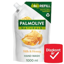 Palmolive Naturals Milk & Honey folyékony szappan utántöltő 1000 ml