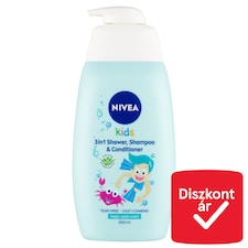 NIVEA Kids Magic Apple Scent 3in1 tusfürdő, sampon és balzsam fiúknak 500 ml
