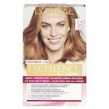 ĽOréal Paris Excellence Créme Krémhajfesték 7 .43 Rézfényű aranyszőke 72 +48 +12 +60 ml
