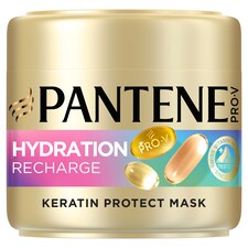 Pantene Pro-V Hydration Recharge Keratin Protect Hajpakolás 300ml Rendkívül Száraz Hajra