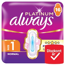Always Platinum Egészségügyi Betét Normal (1-es méret), 16 db Betét