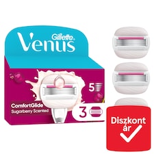 Gillette Venus Pro Comfortglide Sugarberryillatú Női Borotvabetét, 3 Borotvabetétek