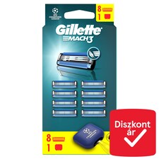 Gillette Mach3 Férfi Borotvabetétek, 8 Gillette 3 Pengés Borotvabetétek