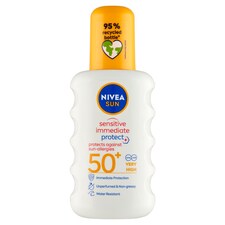 NIVEA SUN Sensitive Immediate Protect napallergia elleni napozó spray FF50+ 200 ml