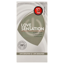 Love Sensation síkosítóval és ondótartállyal ellátott, extra vékony átlátszó óvszer 2 db