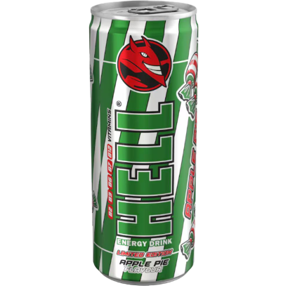 HELL lime- és mentaízű, koffeintartalmú, szénsavas, alkoholmentes ital 250 ml