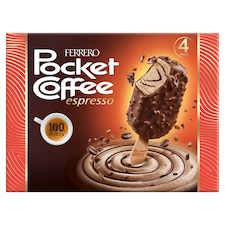 Pocket Coffee kávés jégkrém kávés réteggel tejcsokoládéval bevonva 4 db 164 g
