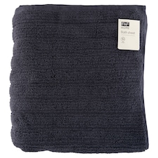 F&F Home Blue Charcoal Ribbed fürdőlepedő 100 cm x 150 cm