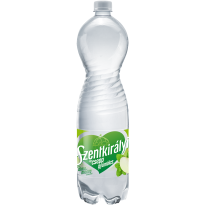 Szentkirályi Egy csepp gyümölcs alma-menta ízű szén-dioxiddal enyhén dúsított ital 1500 ml