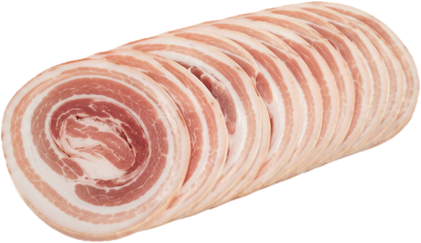 Kifli Delikátesz sertés pancetta formázott, göngyölt, bőr nélküli szeletelt