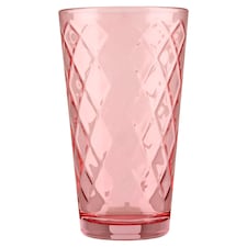Rózsaszín mintás üvegpohár 417 ml