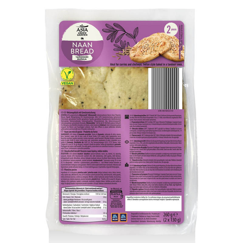 Naan-kenyér, tandoori masala, 260 g
