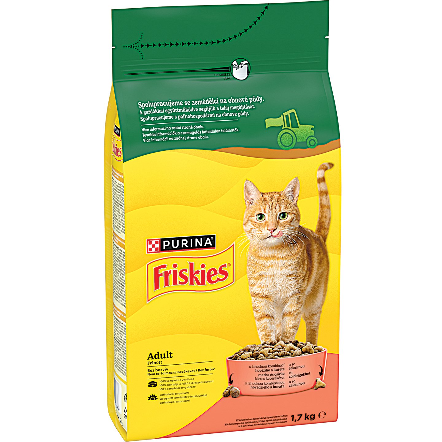 Friskies Száraz Macskaeledel Marhavál-Csirkével-Zöldséggel