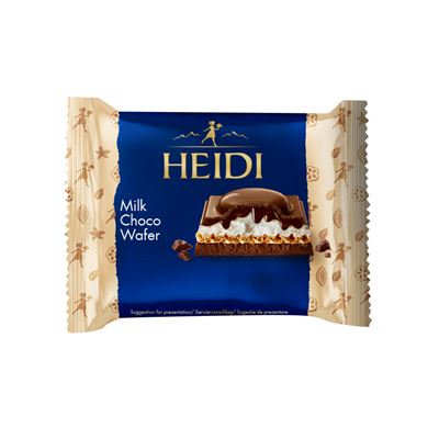 HEIDI Tejcsokoládé Tejes- és Mogyorókrémes Töltelékkel és Ostyával 55 g