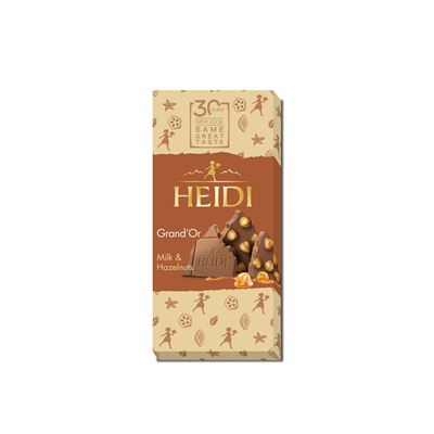 HEIDI Grand'Or Tejcsokoládé Egész Mogyoróval 100 g