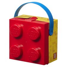 LEGO piros doboz fogantyúval 165 x 173 x 116 mm