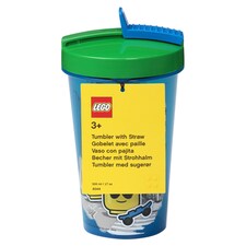 LEGO Iconic Boy Blue pohár szívószállal 500 ml