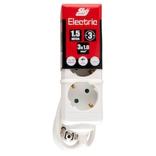Sky Electric KF-03C-1,5 M hármas védőérintkezős fehér színű háztartási elosztó 1,5 m