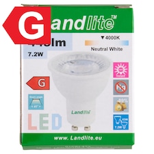 Landlite GU10 445 lm 7,2 W 4000K LED izzó