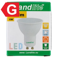 Landlite GU10 300 lm 6 W 3000K LED izzó