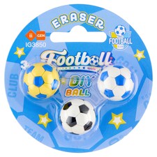 Football focilabdás radír készlet 3 db