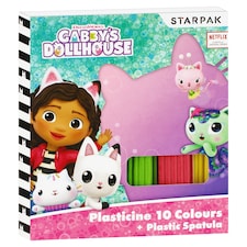 Gabby's Doll House színes gyurma 10 db + műanyag spatula