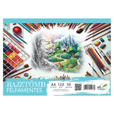 Félfamentes rajztömb A4 50 lap