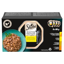 Sheba Selection Mini Filets teljes értékű nedves eledel felnőtt macskáknak 8 x 85 g (680 g)