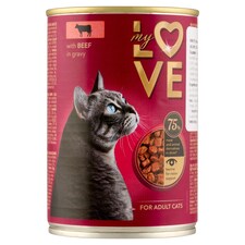 My Love teljes értékű nedves állateledel felnőtt macskáknak marhával, szószban 415 g