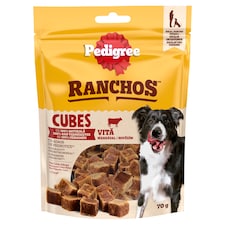 Pedigree Ranchos Cubes kiegészítő állateledel kutyák számára marhával 70 g
