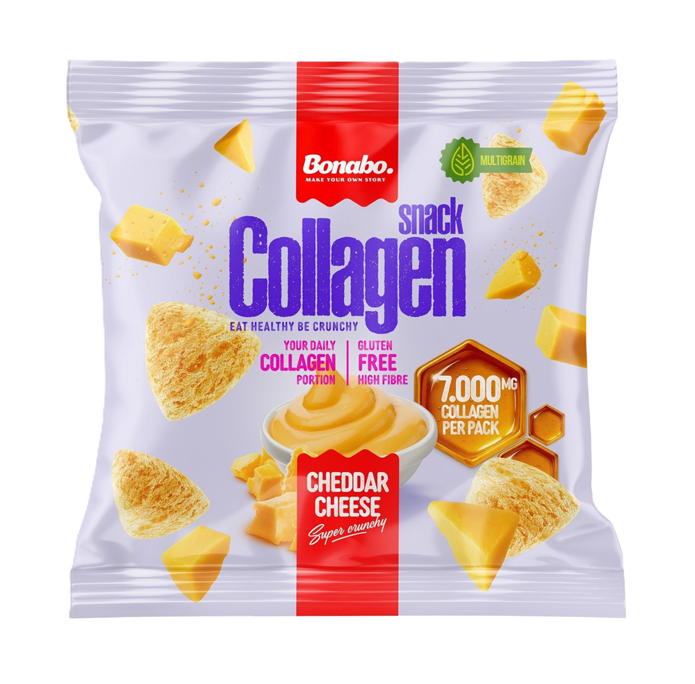 Bonabo Cheddar ízű kollagénes snack