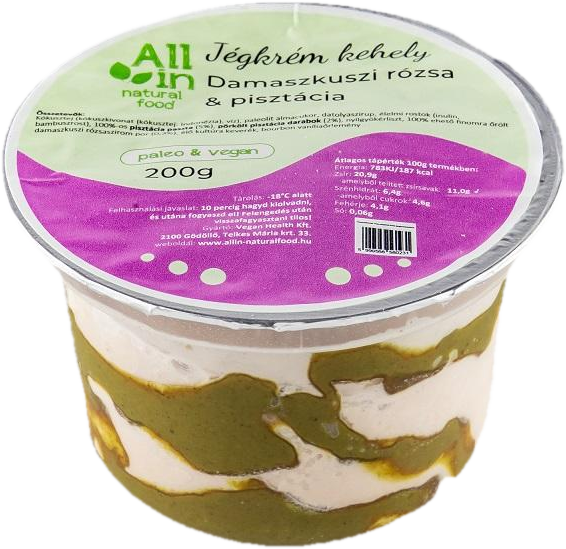 All in Natural Food Damaszkuszi rózsa&pisztácia jégkrémkehely