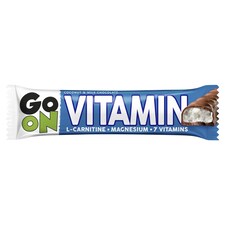 GO ON kókusz ízű tejcsokoládés szelet hozzáadott L-karnitinnal, magnéziummal és vitaminokkal 45 g