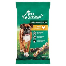 Pet Specialist twister jutalomfalat kiegészítő állateledel felnőtt kutyák számára 5 db 100 g