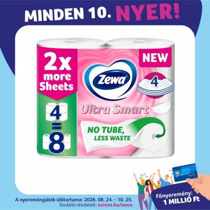 Zewa Ultra Smart Coreless toalettpapír 4 rétegű 4 tekercs