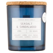 F&F Home Crackle Seasalt & Sandalwood illatos gyertya 198 g